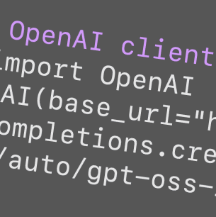 Code sample artwork for dropping the Tresor API into an OpenAI client.
